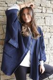 The Terry B Relaxed Zip Jacket Navy 