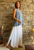 Tilda Floral Applique Tank Denim