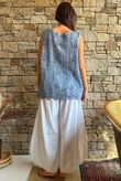 Tilda Floral Applique Tank Denim