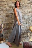 Tilda Floral Applique Tank Mocha
