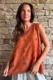 Tilda Floral Applique Tank Rust