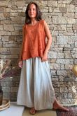 Tilda Floral Applique Tank Rust