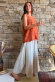 Tilda Floral Applique Tank Rust