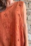 Tilda Floral Applique Tank Rust