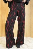Vergara Lurex Wide Leg Pant Burgundy /23=