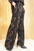 Vergara Lurex Wide Leg Pant Chocolate /6=