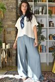 Vince Flat Front Shirring Flare Denim