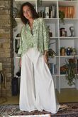 Vince Flat Front Shirring Flare White