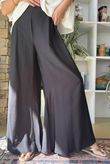 Vince Flat Front Shirring Flare Black