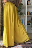 Vince Flat Front Shirring Flare Chartreuse