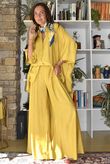 Vince Flat Front Shirring Flare Chartreuse