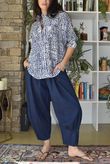 Vince Pebble Spot Batwing Nero Blouse French Navy