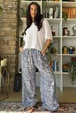 Vince Pebble Spot Wide Leg Pant French Navy