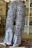 Vince Pebble Spot Wide Leg Pant French Navy
