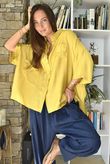 Vince Utility Box Shirt Chartreuse