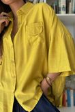 Vince Utility Box Shirt Chartreuse