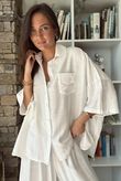 Vince Utility Box Shirt White