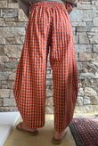 Vivienne Plaid 7/8 Barrel Pant Chestnut & Marmalade