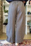 Vivienne Plaid Relaxed Barrel Pant Navy & Oat