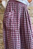 Vivienne Plaid Shelby Barrel Pant Aubergine & Denim