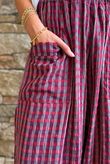 Vivienne Plaid Shelby Barrel Pant Burgundy & Russet