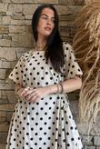 Vivienne Polka Dot Dress Navy /10=