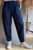 Wall Street Scuba Carrot Leg Trouser Navy