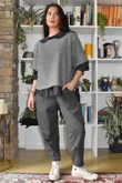 Wall Street Scuba Carrot Leg Trouser Slate