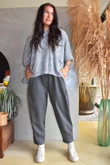Wall Street Scuba Carrot Leg Trouser Slate