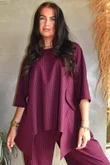 Wall Street Scuba Trapeze Top Burgundy