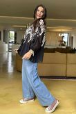 Woodstock Pure Cotton Peasant Blouse Stone Black