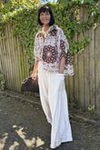Yara Bandana Relaxed Blouse Chocolate