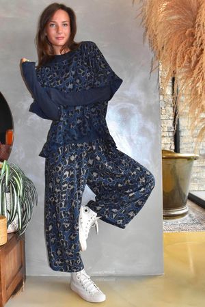 Arbi Big Cat Frill Box Top Navy