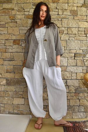 Arbi Gingham Box Jacket Chocolate