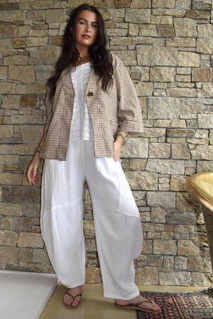 Arbi Gingham Box Jacket Hazelnut