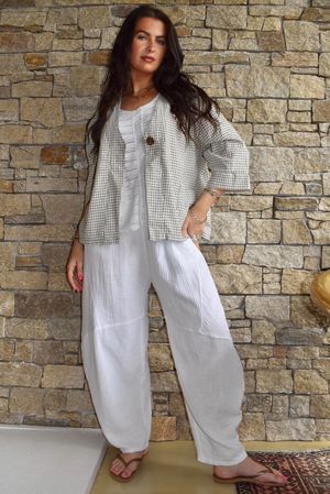 Arbi Gingham Box Jacket Mocha