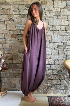 Basso Balloon Jumpsuit Deep Damson