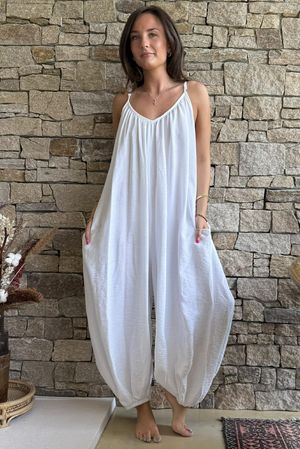 Basso Balloon Jumpsuit White