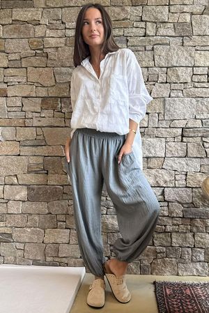 Basso Shirring Balloon Pant Slate