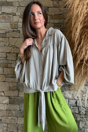 Basso Tie Smock Blouse Earth /5=
