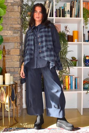 Bennie Quirky Barrel Pant Navy