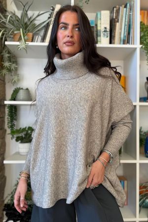 Beyond Terry Oversized Cowl Knit Clay Marl 