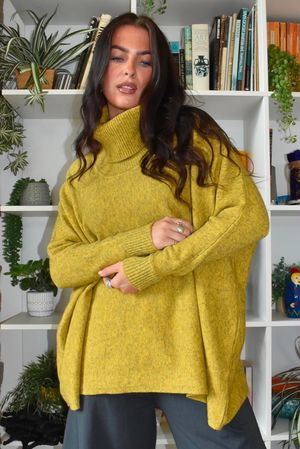 Beyond Terry Oversized Cowl Knit Mucky Mustard