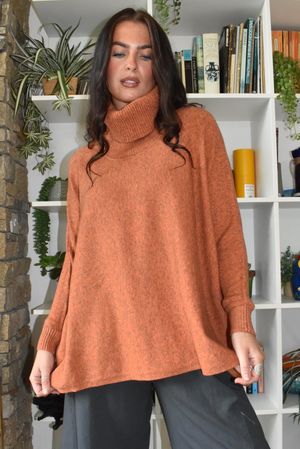 Beyond Terry Oversized Cowl Knit Russett Marl 