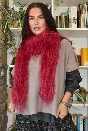 Bibi Scarf Deep Raspberry