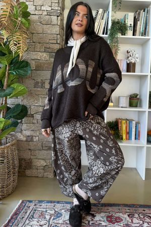 Big Softie Amour Slouch Knit Jumper Chocolate /13=