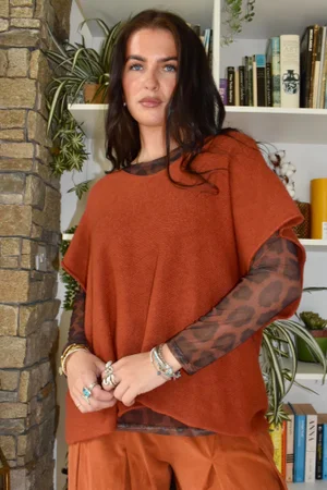 Bobby Mesh Layering Top Aliyah Leopard Russet
