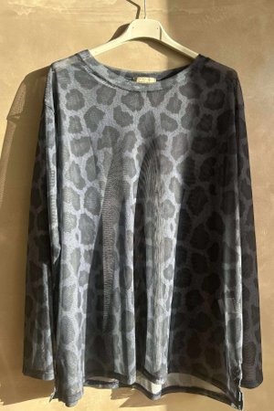 Bobby Mesh Layering Top Leopard Denim