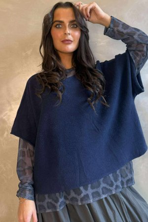 Bobby Mesh Layering Top Leopard Denim /20 Pre order approx 5 days 