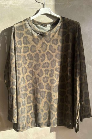 Bobby Mesh Layering Top Leopard Mucky Olive /20 pre order due approx 5 days